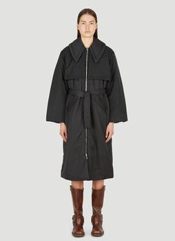Belted Puffer Coat in Black product img