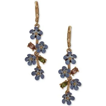 Lonna & Lilly | Gold-Tone Color Stone & Flower Linear Drop Earrings 独家减免邮费