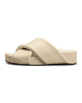 Jil Sander | Lambskin Crisscross Slide Sandals商品图片,