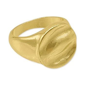 ADORNIA | 14k Gold-Plated Ripple Signet Ring 独家减免邮费
