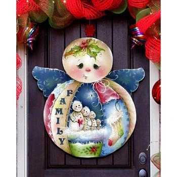 Designocracy | Family Snowman Christmas Holiday Door Decor,商家Macy's,价格¥973