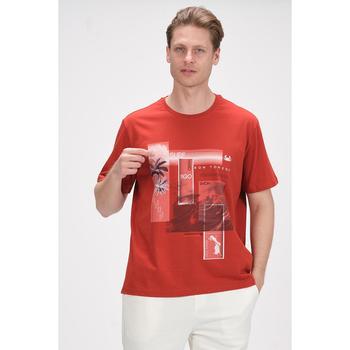 RON TOMSON, RON TOMSON | Men's Modern Print Fitted Palms T-shirt商品图片 