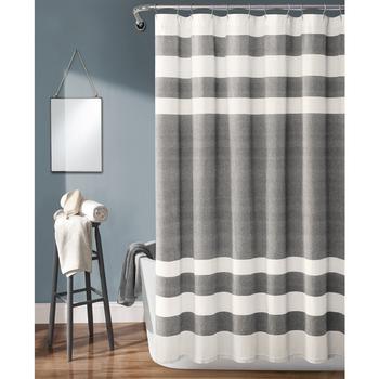 商品Cape Cod Stripe Yarn Dyed Cotton 72" x 72" Shower Curtain图片