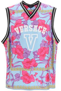 男士休闲范思哲t恤, Versace | Versace acid bouquet tank t-shirt商品图片 5.4折