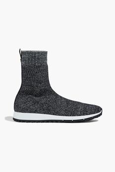 推荐Norway metallic stretch-knit high-top sneakers商品