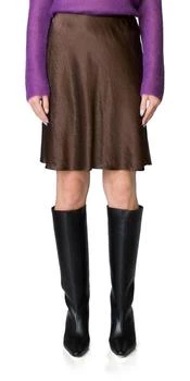 Vince | Satin Short Slip Skirt In Clove,商家Premium Outlets,价格¥658