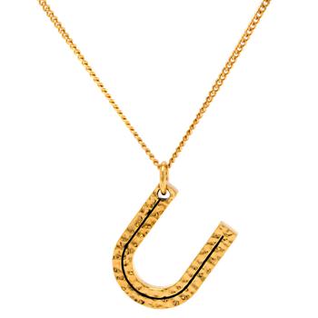美国burberry, Burberry | Ladies U Alphabet Charm Gold-plated Necklace商品图片 7折