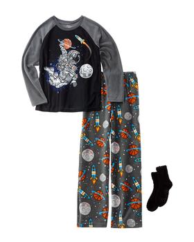 商品Character Sleepwear | PJ & Me 3pc Space Basketball Pajama Set,商家Premium Outlets,价格¥93图片