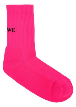 Loewe | Fuchsia logo-intarsia stretch-knit socks商品图片,