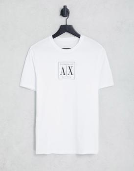 Armani Exchange | Armani Exchange block AX print t-shirt in white商品图片,