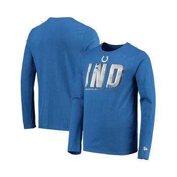 New Era | Men's Royal Indianapolis Colts Combine Authentic Static Abbreviation Long Sleeve T-shirt商品图片,