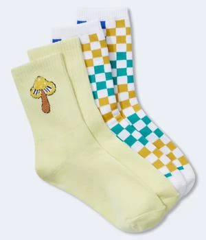 Aeropostale | Aeropostale Mushroom & Checker Crew Sock 2-Pack 3.9折