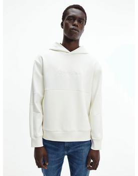 ck卫衣, Calvin Klein | Calvin Klein Comfort Debossed Logo Hoodie Colour: Grey Fog商品图片 7折