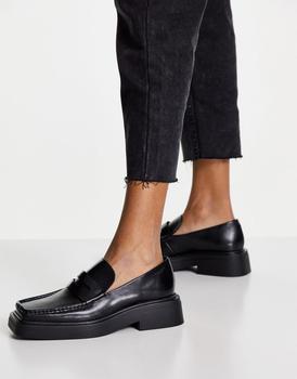 推荐Vagabond Eyra flat loafers in black leather商品
