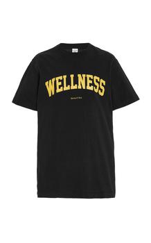 推荐Sporty & Rich - Women's Wellness Ivy Cotton T-Shirt - Black - XS - Moda Operandi商品