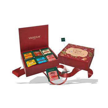 商品Vahdam Teas | Chai Tea Variety Sampler Gift Set, 60 Long Leaf Pyramid Tea Bags,商家Macy's,价格¥287图片
