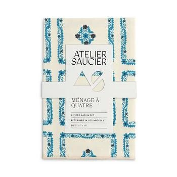 ATELIER SAUCIER | Elza Handkerchief Napkins, Set of 4,商家Bloomingdale's,价格¥655
