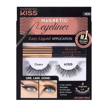 商品Kiss Eye Cosmetics | Kiss Magnetic Eyeliner False Eyelash Starter Kit, Charm, 1 Ea,商家MyOTCStore,价格¥90图片