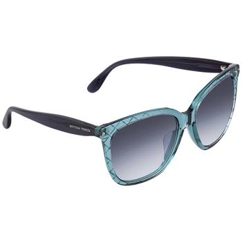 Bottega Veneta | Bottega Veneta Blue Gradient Square Ladies Sunglasses BV0252SA 004 55商品图片,2.9折