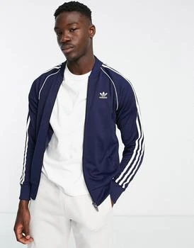 推荐adidas Originals Adicolor Classics zip-up track jacket in blue商品