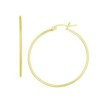 Essentials | And Now This Silver Plate or Gold Plate Polished Hoop Earring商品图片,3.5折