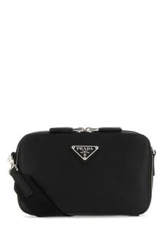 Prada | Prada Logo Plaque Zipped Small Shoulder Bag 9.1折, 独家减免邮费