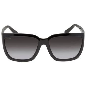 Salvatore Ferragamo | Grey Rectangular Ladies Sunglasses SF1018S 001 59 2.3折, 满$75减$5, 满减