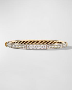 商品David Yurman | Carlyle Bracelet with Diamonds in 18K Gold, 5.5mm, Size M,商家Neiman Marcus,价格¥72117图片