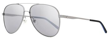 万宝龙眼镜, MontBlanc | Montblanc Men's Pilot Sunglasses MB0103S 002 Ruthenium/Black/Blue 59mm商品图片 7.5折