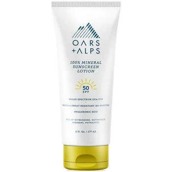 Oars + Alps 100% Mineral Sunscreen Lotion SPF 50, 6 oz.