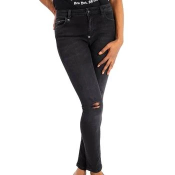 推荐Philipp Plein Ladies Black High Waisted Distressed Jeans, Waist Size 26商品