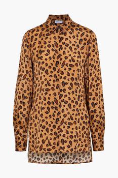 ROSETTA GETTY, ROSETTA GETTY | Leopard-print satin-twill shirt商品图片 3折