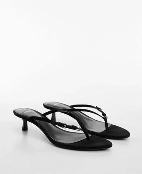 Mango | Women's Buckle Detail Heeled Sandals,商家Macy's,价格¥449