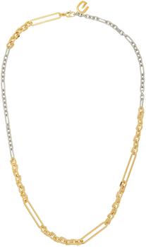 纪梵希项链真假, Givenchy | Silver & Gold 'G' Link Mixed Necklace商品图片 