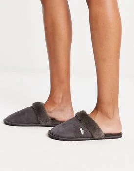 推荐Polo Ralph Lauren summit scruff II mule slipper in grey商品
