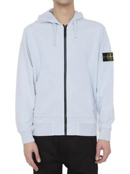 Stone Island | Stone Island Logo Patch Zipped Hoodie 8.1折, 独家减免邮费