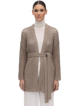 AGNONA | Belted Cashmere Knit Cardigan商品图片,5折