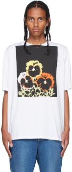 Loewe | White & Black Pansy Print T-Shirt商品图片,独家减免邮费