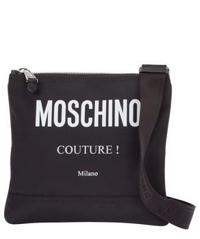 推荐Moschino Logo-Printed Zipped Shoulder Bag商品