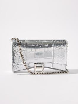 巴黎世家沙漏包价格, Balenciaga | Hourglass crocodile-effect leather cross-body bag商品图片 