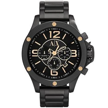 Armani Exchange | Men's Chronograph Black Stainless Steel Bracelet Watch 48mm 