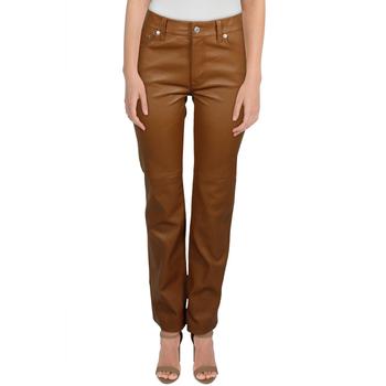 ralph lauren purple label, Ralph Lauren | Ralph Lauren Black Label Womens Leather Hi-Rise Straight Leg Pants商品图片 3.9折