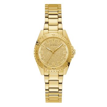 GUESS | Women's Quartz Gold-Tone Stainless Steel Bracelet Watch 33mm商品图片,7.5折×额外8.5折, 额外八五折