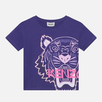 推荐KENZO Girls' Short Sleeve Cotton-Jersey T-Shirt商品