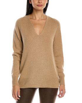 vince毛衣, Vince | Vince Marled V-Neck Wool & Cashmere-Blend Top商品图片 4.3折