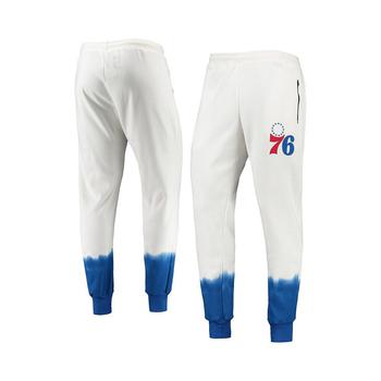 推荐Men's Oatmeal Philadelphia 76ers Double Dribble Tie-Dye Fleece Jogger Pants商品