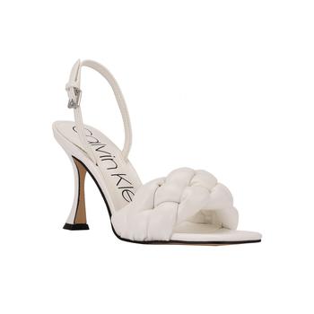 ck鞋板鞋, Calvin Klein | Women's Bona Braided High Heel Dress Sandals商品图片 