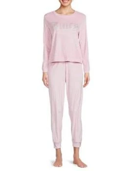 Juicy Couture | 2-Piece Logo Top & Pants Pajama Set,商家Saks OFF 5TH,价格¥193