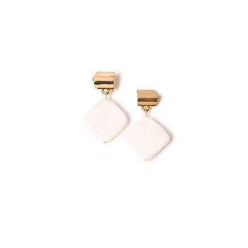 商品VUE by SEK | Layered Dome + White Jade Earrings,商家Macy's,价格¥482图片