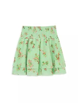 推荐Little Girl's & Girl's Floral Tiered Skirt商品